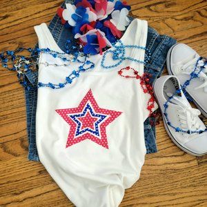 4th of July Star Tank Top